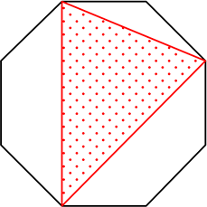 8角形と辺を共有しない三角形イラスト
