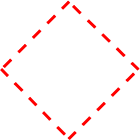 1辺1の正方形の半分×4