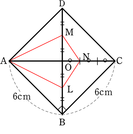 四角錐O‐ALNM平面図